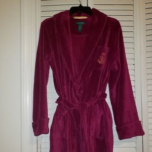 Ralph Lauren fleece robe size medium euc